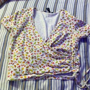 cropped fruit shirt